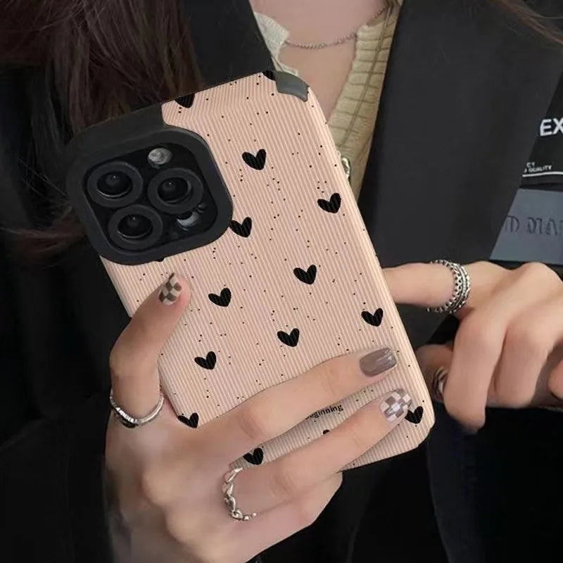 Cute Love Heart Couples Camera Protection Case