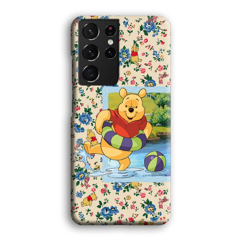 Winnie The Pooh Water Play Samsung Galaxy S21 Ultra Case