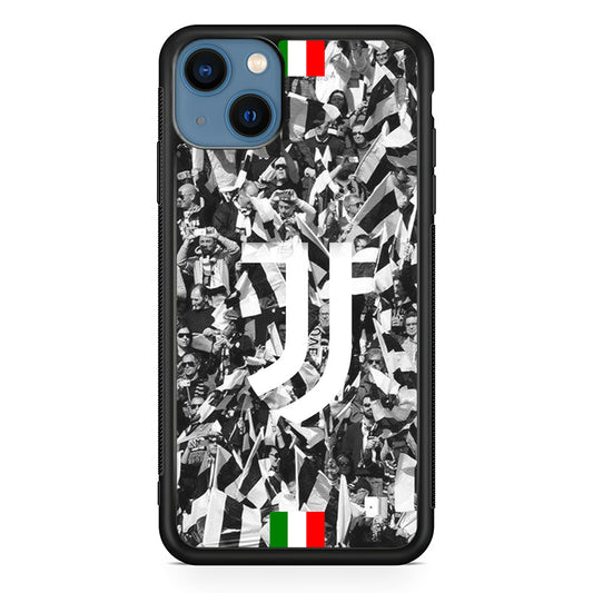 Juventus White and Black Wall of People IPhone 13 Case