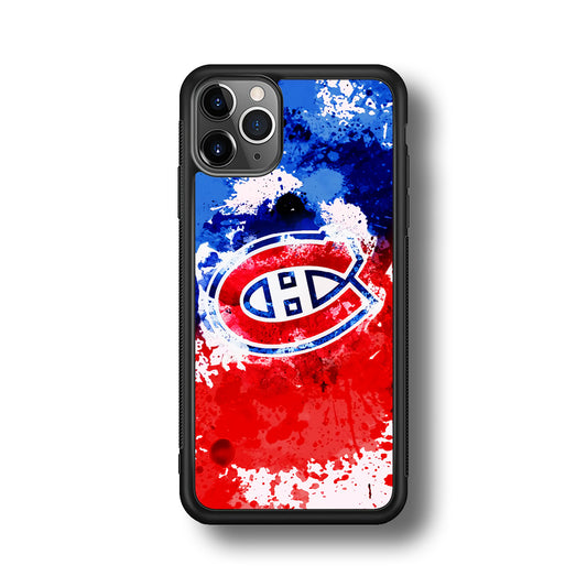 Montreal Canadiens Blue And Red Abstract iPhone 11 Pro Case