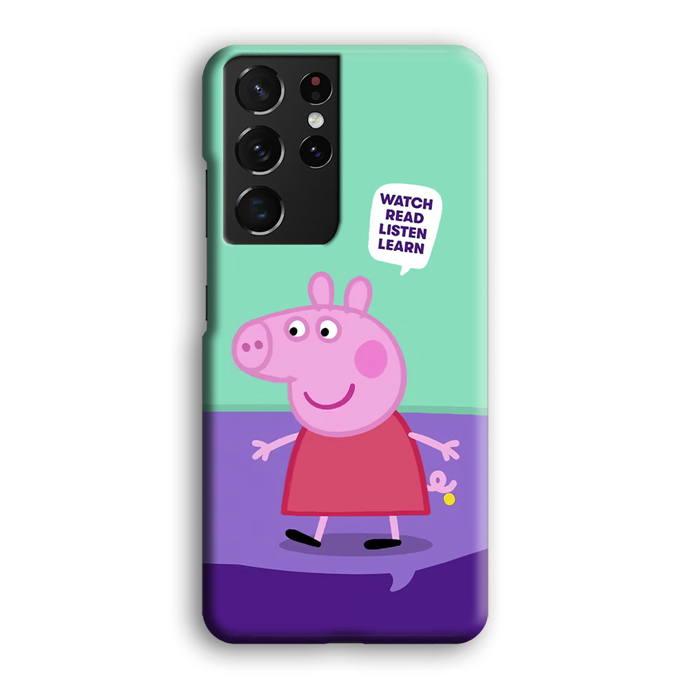 Peppa Pig Ready to Study Samsung Galaxy S21 Ultra Case