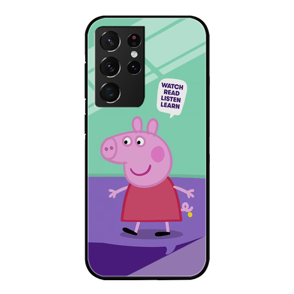 Peppa Pig Ready to Study Samsung Galaxy S21 Ultra Case
