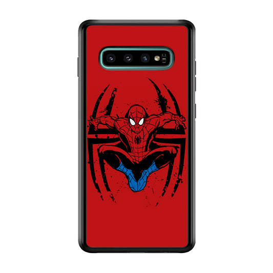 Spiderman Jump And Logo Samsung Galaxy S10 Plus Case