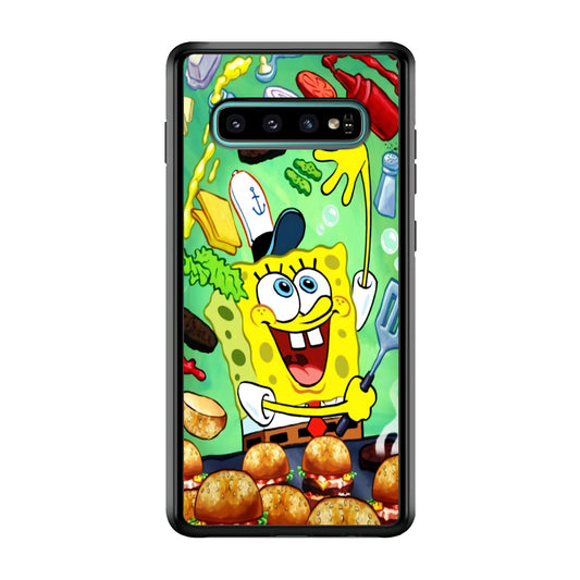 Spongebob Chef job Samsung Galaxy S10 Plus Case