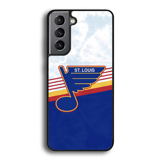 St Louis Blues Team Stripe And Marble Samsung Galaxy S21 Case