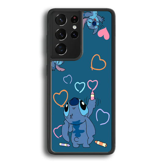 Stitch Drawing Lovely Samsung Galaxy S21 Ultra Case