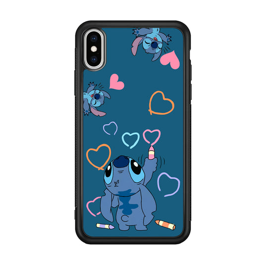 Stitch Drawing Lovely iPhone X Case