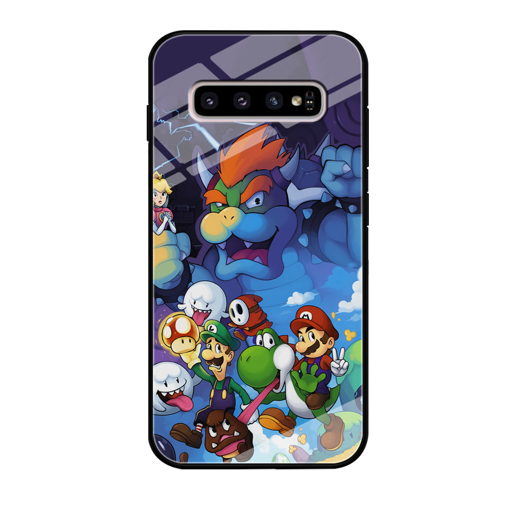 Super Mario Against The King Samsung Galaxy S10 Plus Case