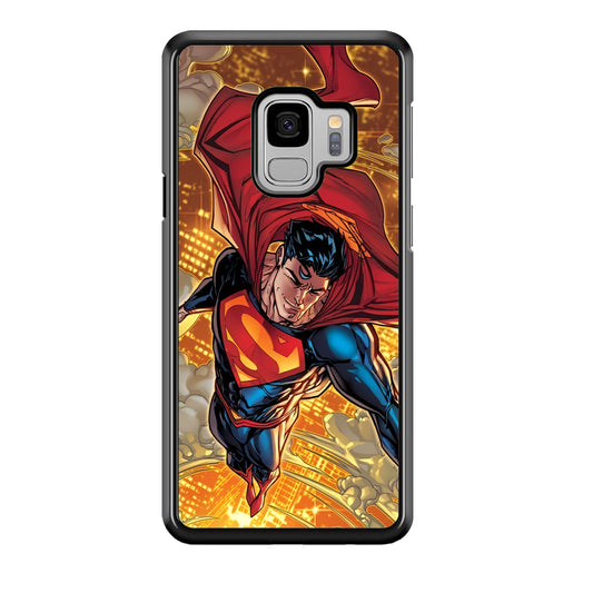 Superman Flying Through The City Samsung Galaxy S9 Case