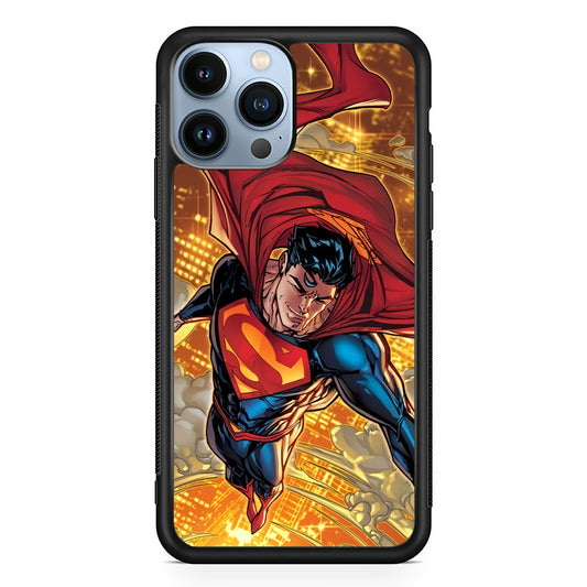 Superman Flying Through The City iPhone 13 Pro Case