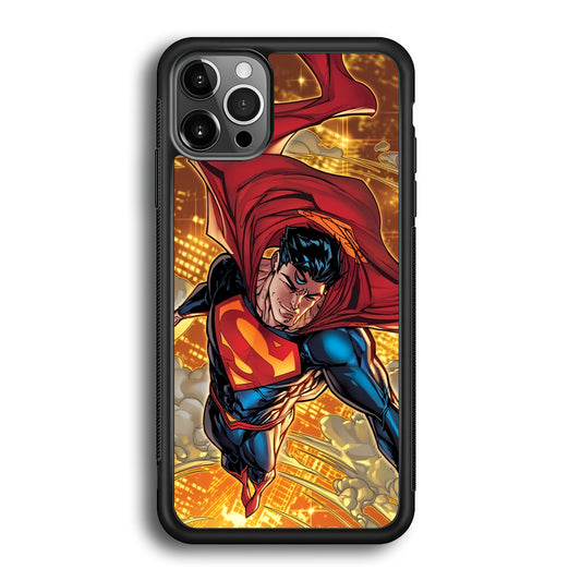 Superman Flying Through The City iPhone 12 Pro Case