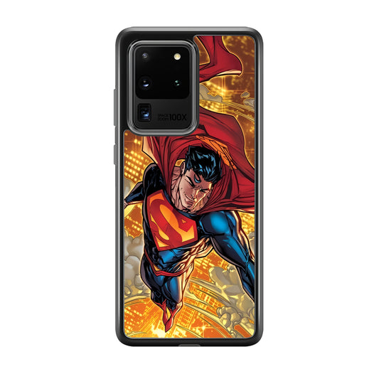 Superman Flying Through The City Samsung Galaxy S20 Ultra Case