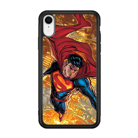 Superman Flying Through The City iPhone XR Case