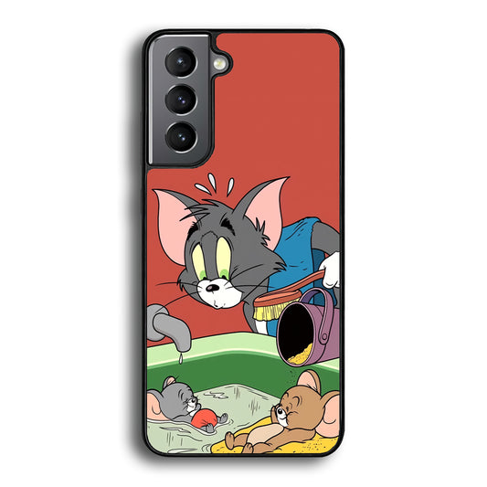 Tom and Jerry Do Not Be Noisy Samsung Galaxy S21 Plus Case