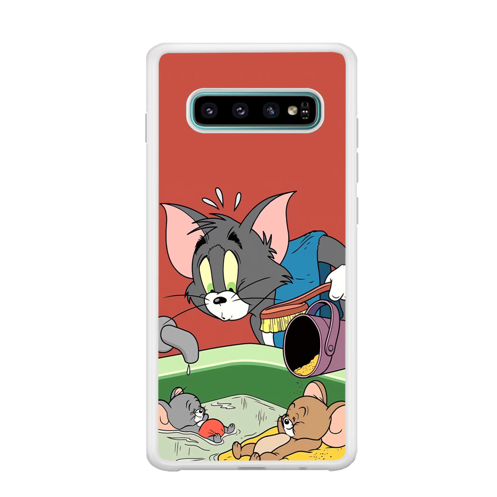 Tom and Jerry Do Not Be Noisy Samsung Galaxy S10 Plus Case