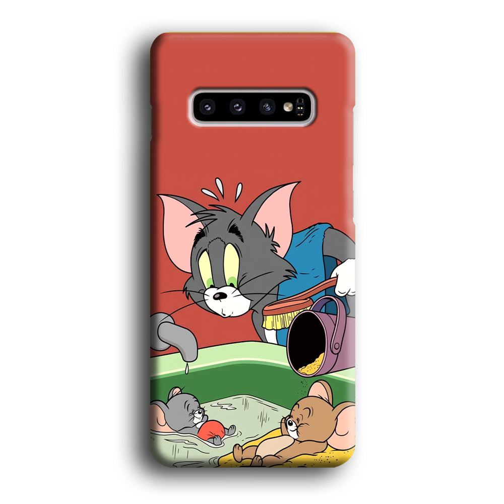 Tom and Jerry Do Not Be Noisy Samsung Galaxy S10 Plus Case