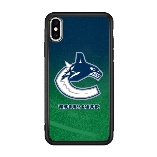 Vancouver Canucks Blue Green Gradation iPhone X Case