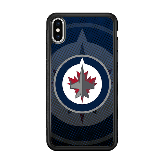 Winnipeg Jets Logo And Shadows iPhone XS MAX Case