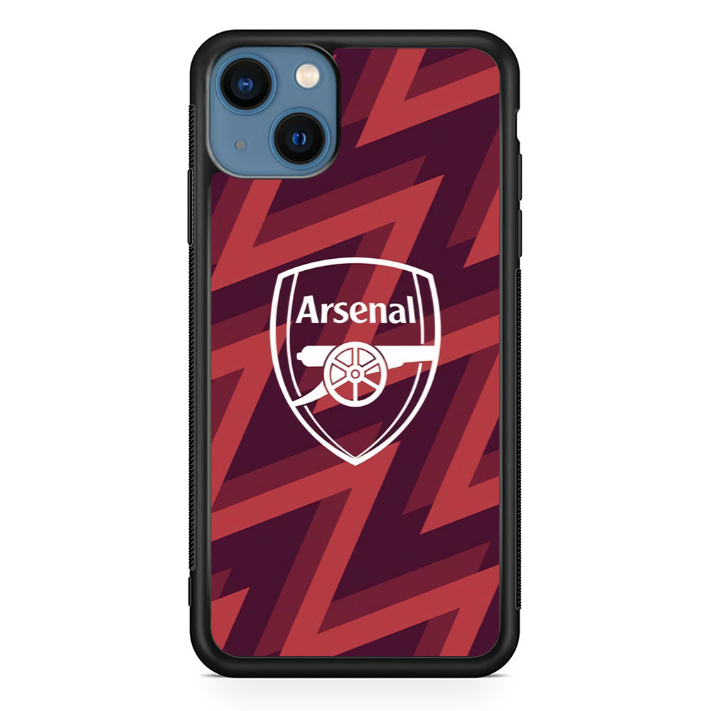 Arsenal Emblem Jersey Pattern iPhone 13 Case