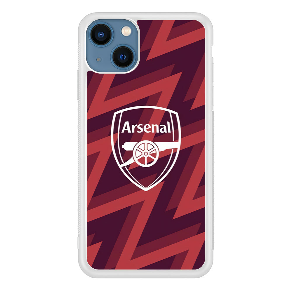 Arsenal Emblem Jersey Pattern iPhone 13 Case