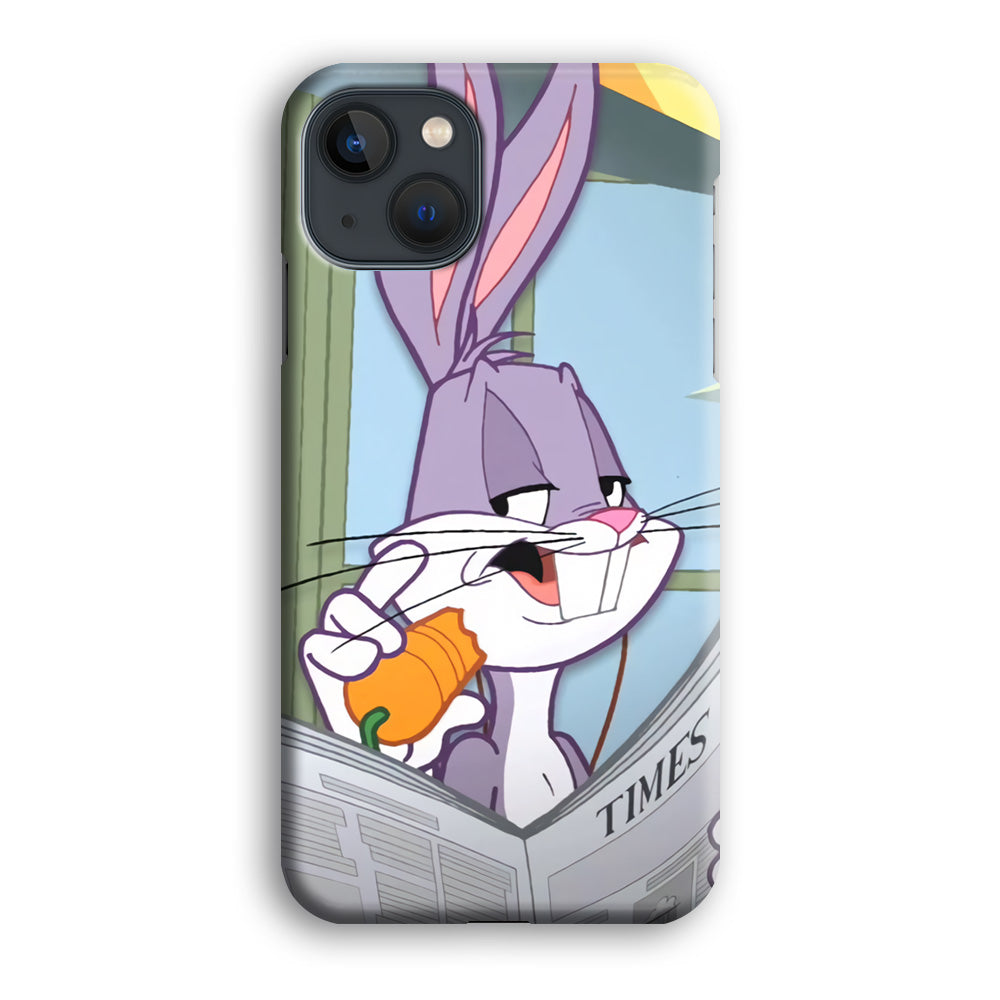 Bugs Bunny Reading The Newspaper iPhone 13 Case