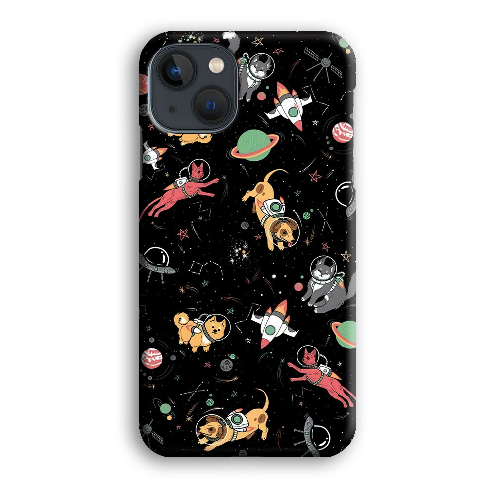 Dogs and Cats Space Form iPhone 13 Case