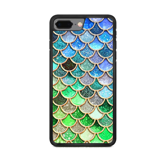 Mermaid Blue Green Shiny Shell iPhone 7 Plus Case - carneyforia