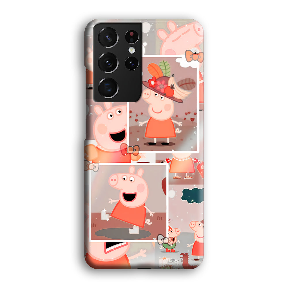 Peppa Pig Aesthetic In Frame Samsung Galaxy S21 Ultra Case