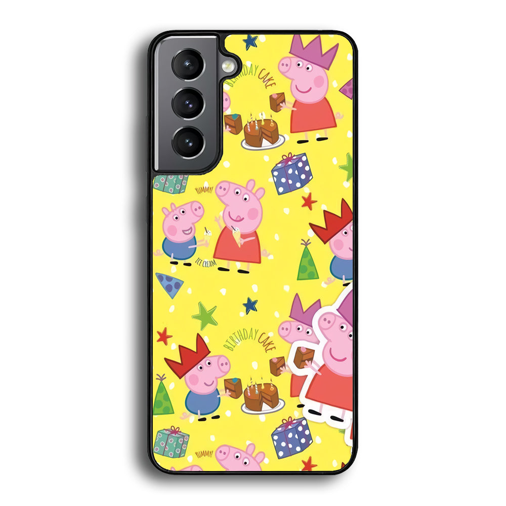 Peppa Pig Birthday Momment Samsung Galaxy S21 Plus Case