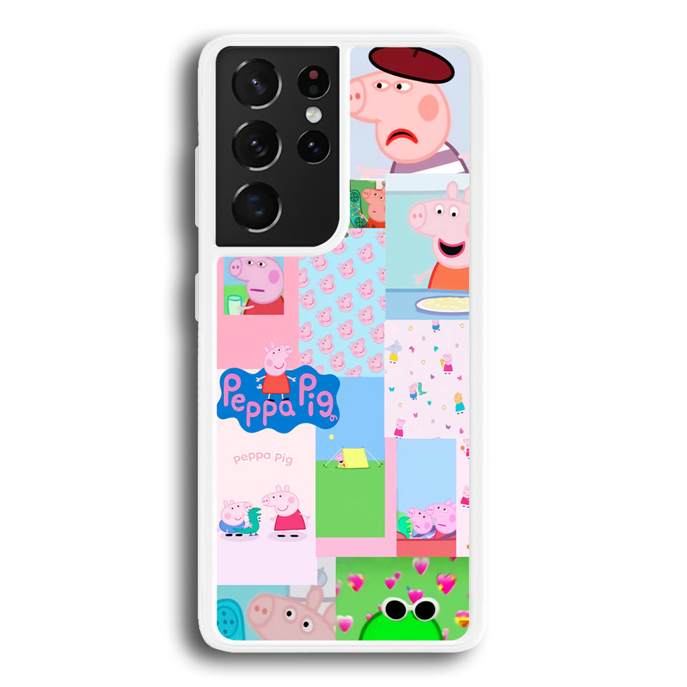 Peppa Pig George Collage Samsung Galaxy S21 Ultra Case
