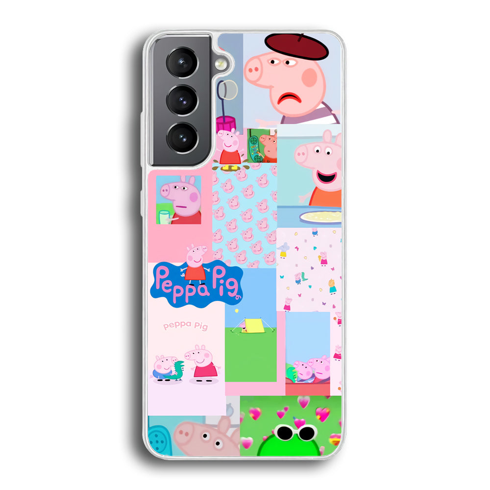 Peppa Pig George Collage Samsung Galaxy S21 Case