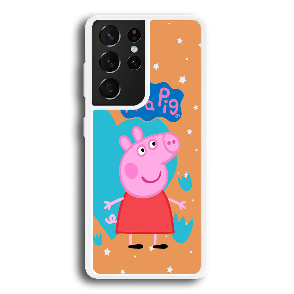 Peppa Pig Girl Convidence Samsung Galaxy S21 Ultra Case