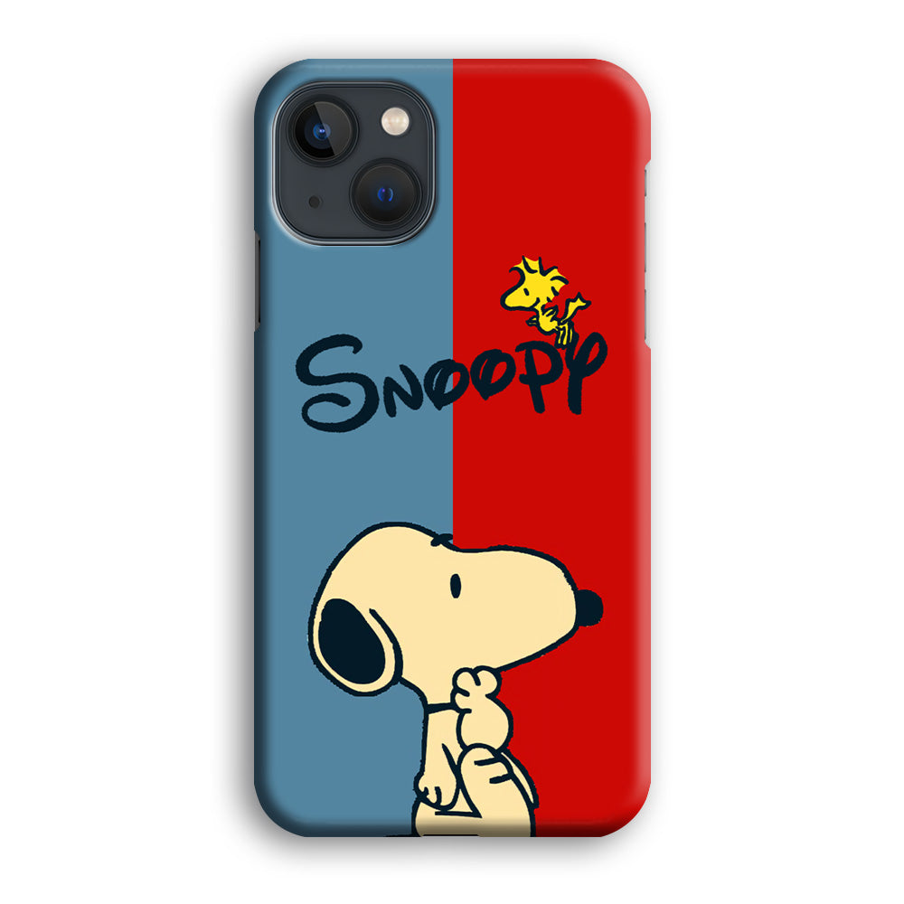 Snoopy Blue and Red Line iPhone 13 Case