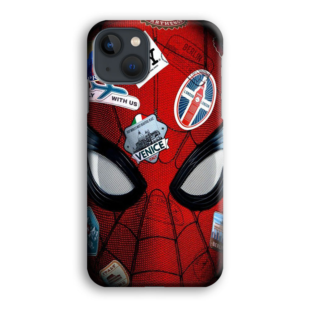 Spiderman Head Full Stickers iPhone 13 Case