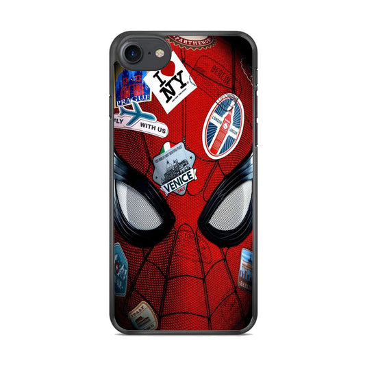 Spiderman Head Full Stickers iPhone 7 Case