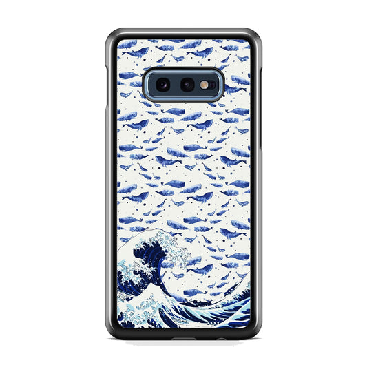 Whale on The Waves Samsung Galaxy S10E Case