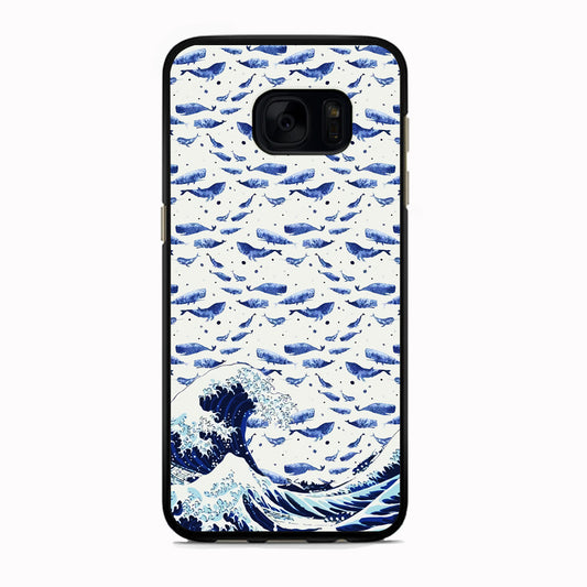 Whale on The Waves Samsung Galaxy S7 Edge Case